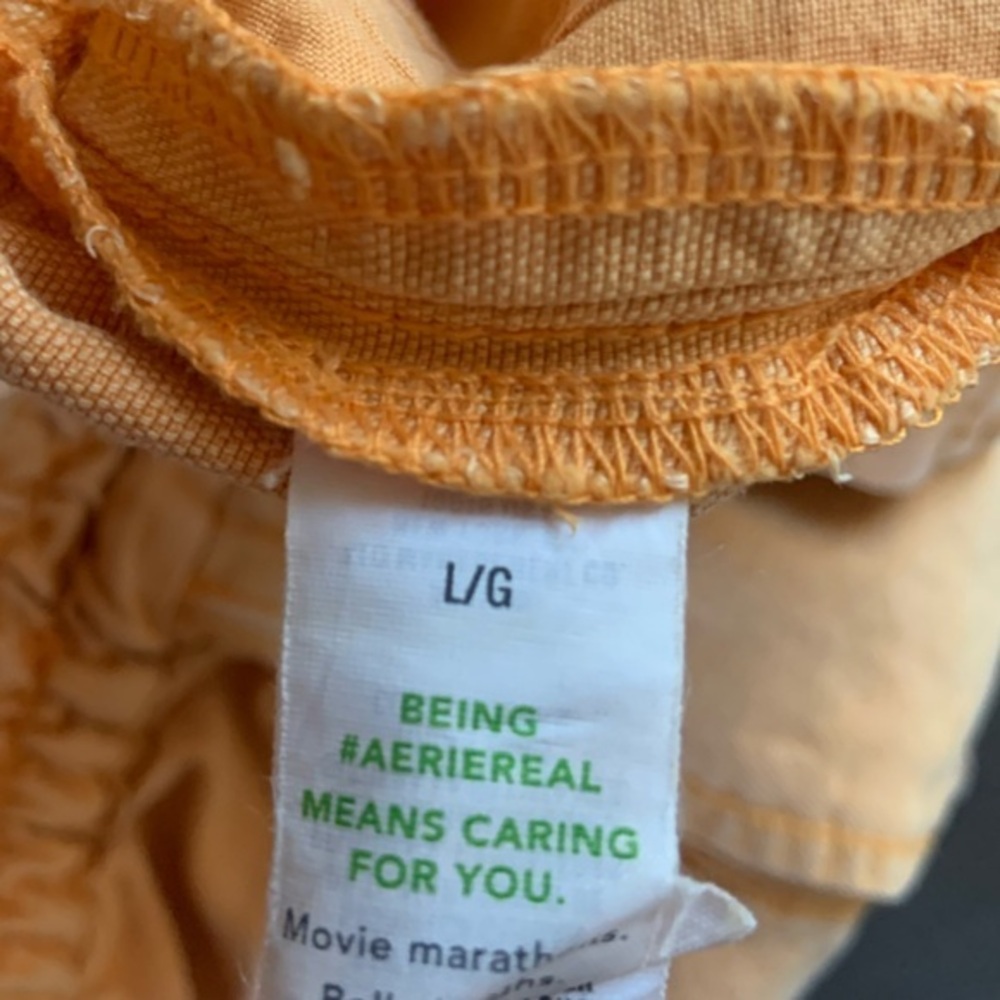 AERIE Babewatch High Waisted Pull On Shorts Orange Size Large - Picture 7 of 13
